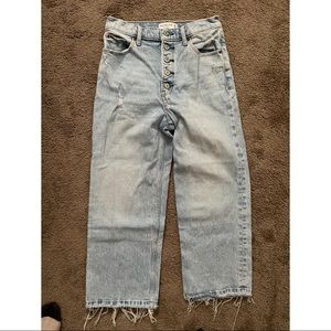 High Rise Crop Wide High Rise Jean
